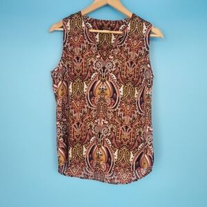 renee c. Sleeveless Blouse Size Small V-Neck